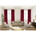 thumbnail image 1 of 3S Brother's Ruby Extra Long Shiny Velvet Curtains Luxury Colors Light Blocking Hang Back Tab & Rod Pocket 1 Panel Curtain 5-30 Ft Home Décor Custom Made Drapes -Made in Turkey(52"W X 288"L), 1 of 6