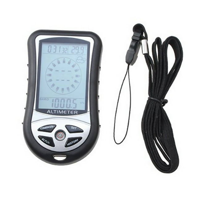 APPLAYERR Thermomètre Altimètre Numérique Multifonction, Horloge, Calendrier, Rétroéclairage pour Amateurs de Plein Air