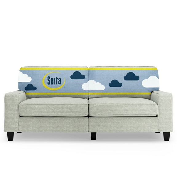 Serta Palisades 78" Track Arm Sofa with Removable Covers Pebble Gray