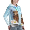 thumbnail image 6 of Salouo Funny Cat Taking a Bath Pattern Hoodie Sweatshirts for Women, Autumn Pullover Hoodie Workout Sweat Women's Long Sleeve Preppy Sweatshirts-XX-Large, 6 of 7