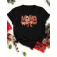 thumbnail image 2 of Camisetas con diseño gráfico para mujer, playera corta, clásico, estética, ropa de verano de los 901pc Vintage Style Women'S T-Shirt, Geometric Pattern "MAMA" Print, Short Sleeve, Round Neck, Polye, 2 of 8