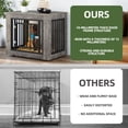 thumbnail image 6 of Uforic 2-in-1 Dog Crate Furniture, 30 in Iron-Wood Indoor Dog Cage Table with Steel Lock & Waterproof Top,Gray, 6 of 9