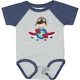 thumbnail image 3 of Inktastic Pilot Boy, Airplane, Plane, Flying, Brown Hair Boys Baby Bodysuit, 3 of 5