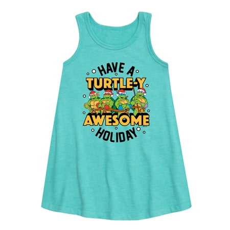 

Teenage Muntant Ninja Turtle - Turtley Awesome Group - Toddler and Youth Girls A-line Dress