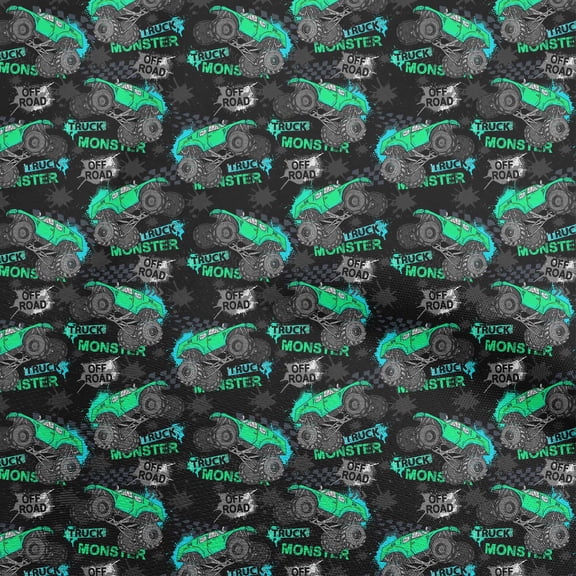 oneOone Rayon Sea Green Fabric Truck Sewing Fabric By The Yard Printed Diy Clothing Sewing Supplies 56 Inch Wide