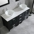 thumbnail image 6 of Wonline 60" Luxurious Bathroom Vanity and Sink Combo Wood Cabinet Top Round Ceramic Vessel Sink Faucet Drain Combo with Mirror Vanities Set,Black, 6 of 7