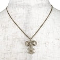 thumbnail image 3 of Pre-Owned CHANEL Chanel Ribbon Motif Coco Mark Necklace Crystal Plated Gold Women's, 3 of 7