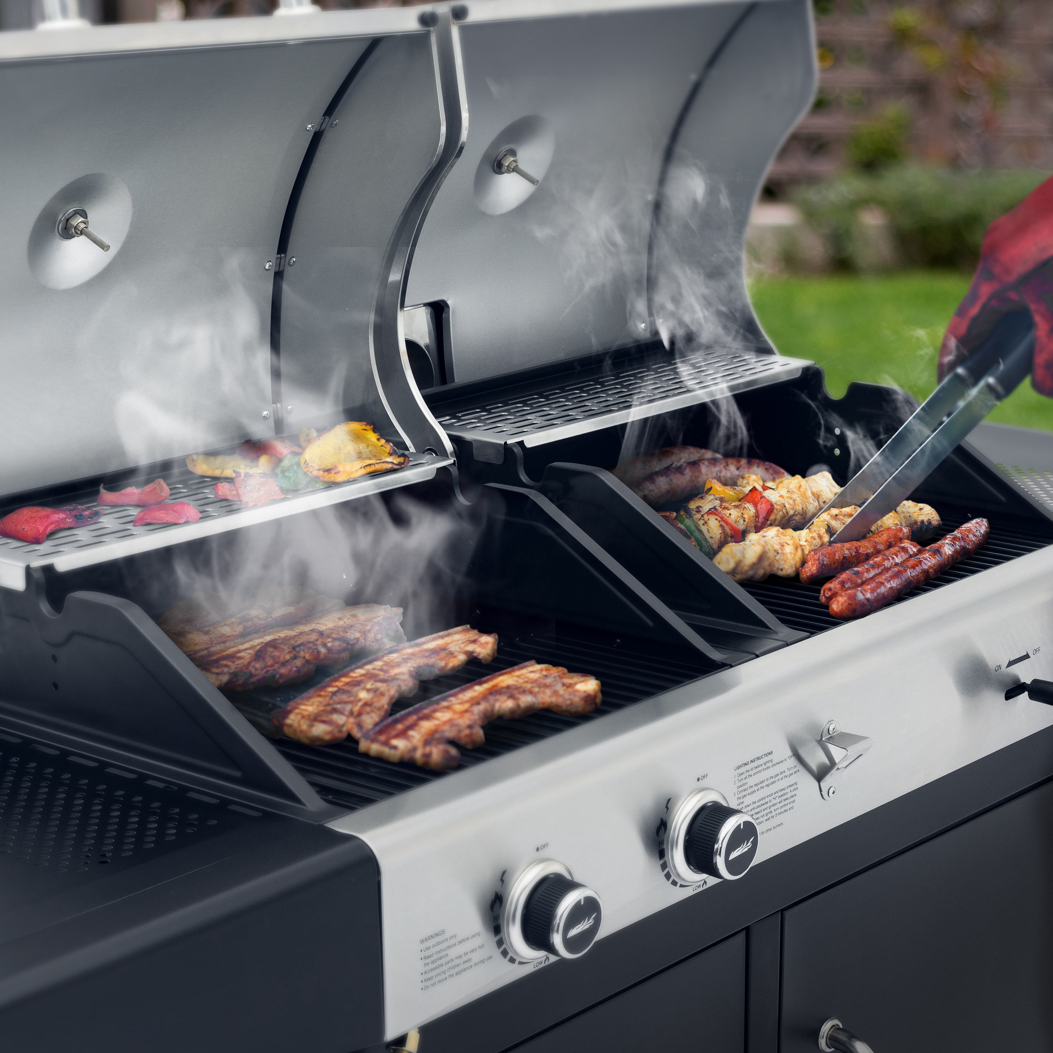 Royal Gourmet ZH3002N 3-Burner 25,500 BTU Gas/Charcoal Combo Grill