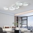 thumbnail image 5 of Garwarm Ceiling Fans with Lights and Remote, 39 in Low Profile Ceiling Fan With Light Dimmable LED 57W Ceiling Fan ,Mute 6 Speeds & 3 Color Temperature Flush Mount Ceiling Fans For Bedroom, 5 of 14