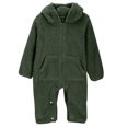thumbnail image 5 of IVEYRTF Childrens Bear Babysuit Leggings Girls and Boys Winter Sweaters Hooded Jumpsuit Snow Suit for 1-18 Months(Green,9-12 Months), 5 of 9