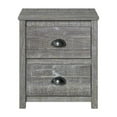 thumbnail image 2 of Camaflexi Hampton Solid Wood Nightstand - Misty Grey Finish, 2 of 10