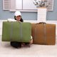 thumbnail image 1 of Bolsa de almacenamiento extra grande de lona | Bolsa organizadora resistente, impermeable, engrosada con asas anchas, 70x22x50cm, marrón/verde | Equipaje, mudanzas, lavandería, multiusos, alta, 1 of 7
