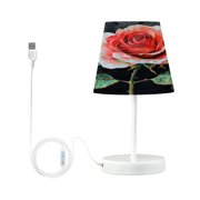 BZSMCE Table Lamp Creative Rose Elegance Pattern Simple Pattern Night Light