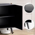 thumbnail image 6 of AVAWING Wave Fluted Cabinet with Storage, 4 Doors Sideboard Buffet, Modern Accent Cabinet, Black, 6 of 7