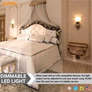 Sunlite LED CA12 Clear Chandelier Light Bulb, 7 Watts (60W Equivalent), 500 Lumens, Dimmable, Medium E26 Base, Title-20 Compliant, 90 CRI, ETL Listed, 2700K Soft White, 6 Pack