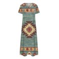 thumbnail image 4 of Robes pour Femmes 2024 Été Surdimensionné Décontracté Manches Courtes Col en V Robe Imprimée Robe Ample 50 % de Réduction!, 4 of 5