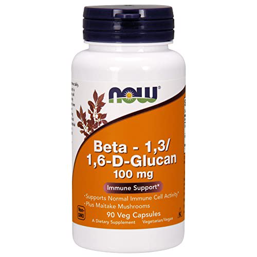 NOW Supplements, Beta 1,3/1,6 DGlucan 100 mg with Maitake Mushrooms, 90 Veg Capsules