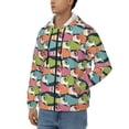 thumbnail image 3 of Goofa Lantern Koi Fish Pattern Mens Full-zip Hoodie, Zip-up Pullover Hooded Sweatshirt, Kangaroo Pocket Hoodie Ideal for Daily Wear, Travel, and Home-3X-Large, 3 of 5