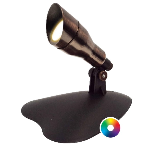 Ignite Landscape Lighting 3-Watt Bronze LED Color Changing Spotlight for Landscape Lighting, Ponds, and Water Features - 3WCC-BZ