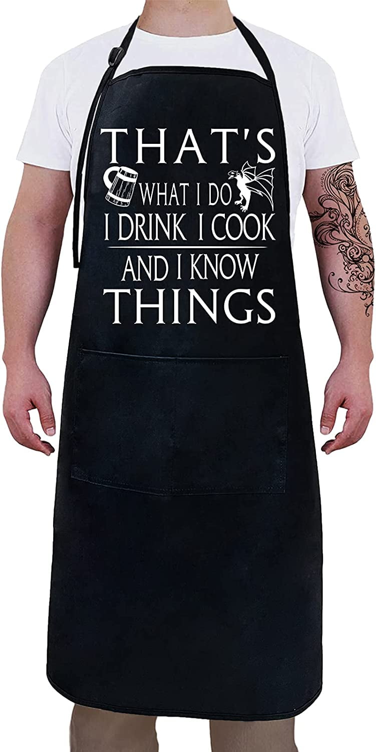 Funny BBQ Apron Novelty Aprons Cooking Gifts for Men 100% Cotton 2