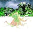 thumbnail image 2 of Aquarium Modeling Night Fluorescent Simulation Octopus Artificial Suction Cup Fish Tank Decoration Gift (Green), 2 of 7