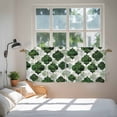 thumbnail image 3 of Dark Green Geometric Moroccan Tier Curtains 36 Inch Length, Abstract Ombre Modern Cafe Short Curtains for Bathroom Over Sink, Small Kitchen Curtain Light Filtering Tiered Drapes 2 Panels 27.5"Wx36"L, 3 of 8