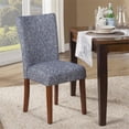 thumbnail image 4 of HomePop Chaise de Salle à Manger d'Appoint Classique Parsons Rembourrée, Bleu Marine (Ensemble de 2), 4 of 6