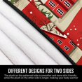 thumbnail image 3 of Christmas Throw Blankets, Soft Blankets and Throws, Daughter Mom Friend Gift Houses in Snowfall Print Decorative Throw Blankets for Couch, 50"X60", 3 of 6
