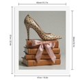 thumbnail image 2 of Paint by Numbers Kit for Adults, Polka Dot Stiletto On Books Paint by Numbers, Easy Paint by Numbers Kit for Adults Beginner, DIY Adult Paint by Number Kits on Canvas, Home Decor, 2 of 7