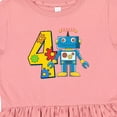 thumbnail image 4 of Inktastic 4th Birthday Robot Girls Toddler Dress, 4 of 5