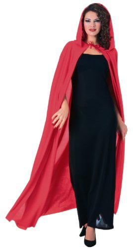 NEW NWT Rubies Costume Full Length Hooded Cape Role Play Costume Black One Size