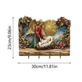 thumbnail image 2 of Wooden Multifunctional Wall Rack for Home Entryway Functional with 4 Hooks and Welcome Sign for Foyer Art Object, 2 of 4