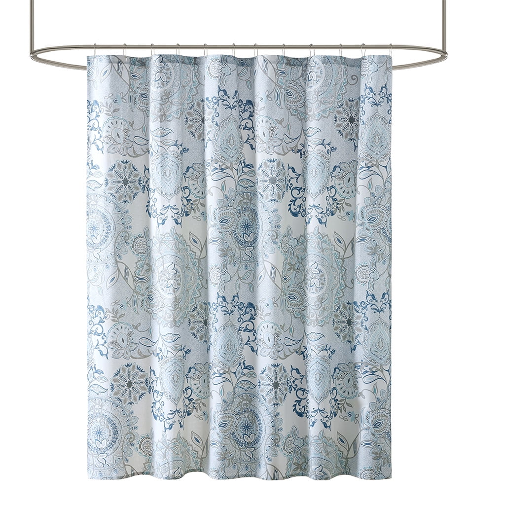 Euroco Printed Cotton Shower Curtain