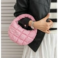 thumbnail image 3 of LANFENG Bag Mini Puffy Quilted Handbag Soft Puffer Tote Bag for Women Cute Wrist Bubble Bag Lightweight Nylon Clutch Purse, 3 of 9