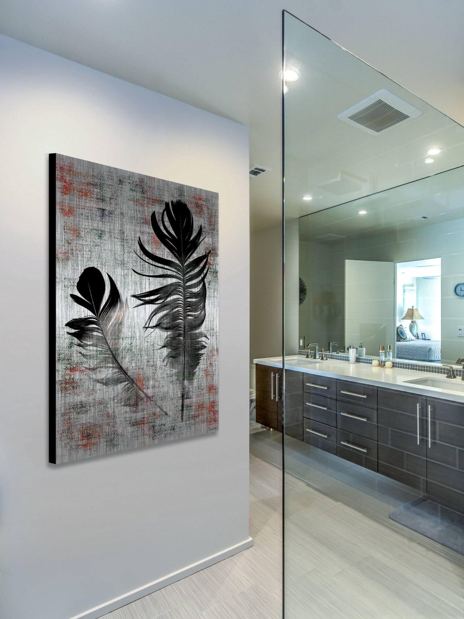 Parvez Taj "black Feathers" Painting Pri