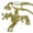 Polished Brass, variant on Kingston Brass KS267SB Kingston 6" Center Deck-Mount Clawfoot Tub Faucet with Hand Shower, Brushed Brass