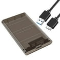 thumbnail image 3 of Caja de disco duro externo de 2,5 pulgadas para caja de disco duro SSD HDD Marrón perfke Caja de disco duro, 3 of 9