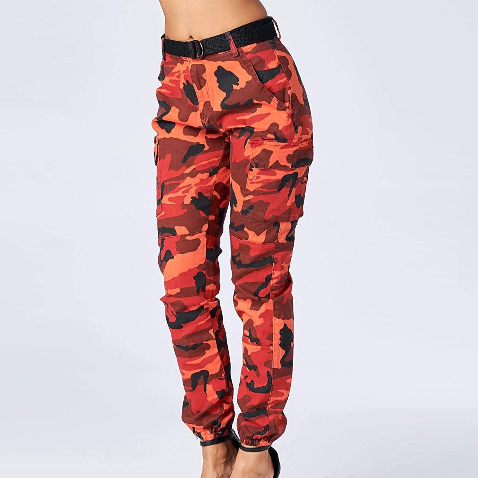 Slim Fit Jogger Cargo Camouflage Pants 