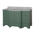 thumbnail image 4 of Nantucket 60" Single Bathroom Vanity with Sage Green Cabinet and Carrara Marble Top, 4 of 6
