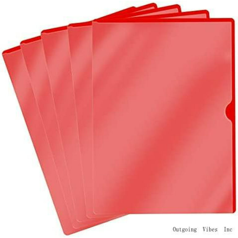 50 Pack Premium L-Type Vinyl File Folders Letter Size, Pocket Project Folders Clear Front, Documents Holder For Home, School, Office And Medical Files - Walmart.com