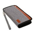 thumbnail image 1 of Porta pasaporte de viaje con bloqueo RFID | Bolsa de cuello de gran capacidad con bolsillos con cremallera para hombre y mujer | Organizador de documentos de tela Oxford impermeable para avión y, 1 of 1