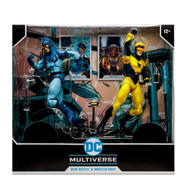 Original McFarlane Toys DC Collector Multipack 7 pulgadas Booster Gold Blue Beetle MODELO DE figura de acción juguete coleccionable regalo de cumpleaños Gao Jinjia LED