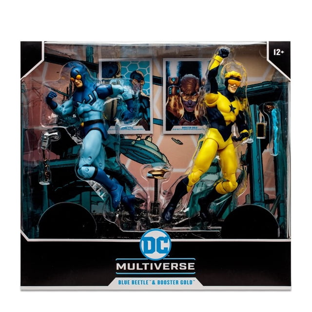 Original McFarlane Toys DC Collector Multipack 7 pulgadas Booster Gold Blue Beetle MODELO DE figura de acción juguete coleccionable regalo de cumpleaños Gao Jinjia LED