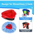 thumbnail image 2 of 7 Pack Spin Mop Head for O-Ceda RinseClean 2 Tank System, 4 Triangle Microfiber Mop Replacement Refills, 2 Upgraded Scrub Brush & Base Head Deep Clean Mop Head for Home Office Bathroom, 2 of 4