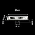 thumbnail image 4 of Rectangular Linear Shower Floor Drain Long Linear Drainage Channel Drain for Hotel Bathroom Kitchen Floor 20cm, 4 of 9