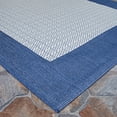 thumbnail image 3 of Couristan 7.5' Blue and White Checkered Round Polypropylene Area Throw Rug, 3 of 6