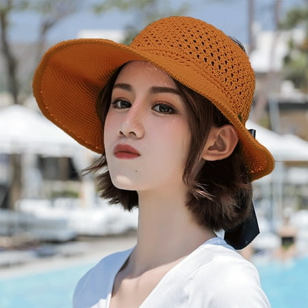 Coofit Chapeau De Soleil Pour Femmes Chapeau D Ete A La Mode Protection Uv Chapeau A Larges Bords Paille Walmart Canada