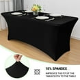 thumbnail image 2 of Mantel Obstal Spandex ajustado de 6 pies, rectangular, negro, 2 of 8