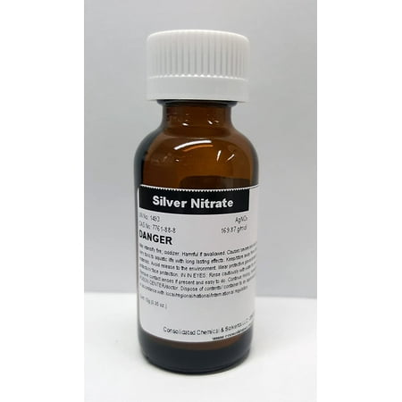 Silver Nitrate 10g Glass Bottle High Purity