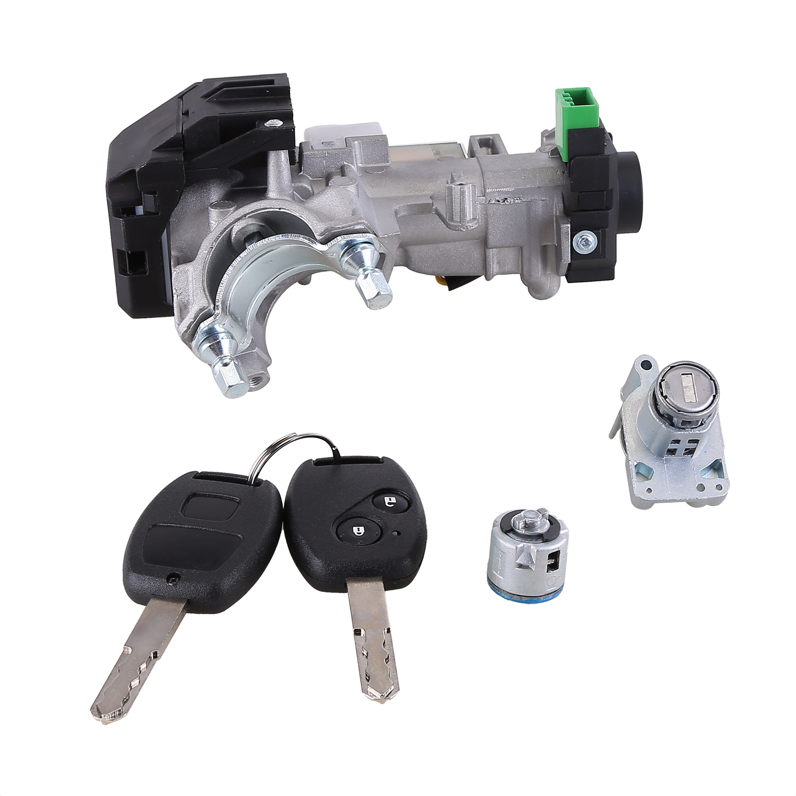 AILAY-AUTOPARTS Ignition & Door Lock Cylinder Set W/ 2 Remote Keys For 2007-2011 Honda CR-V 2.4L